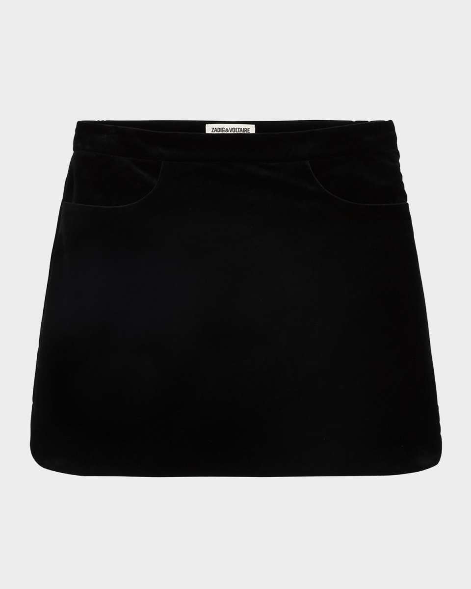 Jinette Velvet Mini Skirt